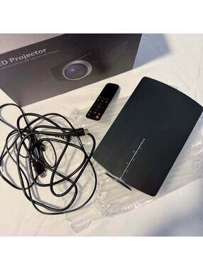 Portable Home Cinema LED Projector w/ Remote and Cables
